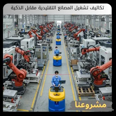 تكاليف تشغيل المصانع التقليدية مقابل الذكية تكاليف تشغيل المصانع التقليدية مقابل الذكية