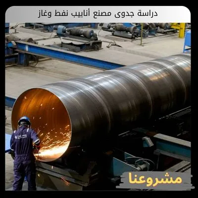 دراسة جدوى مصنع أنابيب نفط وغاز: دليل الاستثمار الصناعي الشامل دراسة جدوى مصنع أنابيب نفط وغاز